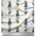thumbnail image 1 of Soimoi Modal Satin Fabric Leaves & Floral Block Print Sewing Fabric Yard 42 Inch Wide, 1 of 4