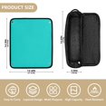 thumbnail image 2 of Hair Tools Storage with Heat Resistant Mat- Blue-green Background Printed Design Curling Iron Travel Bag/Flat Iron Case for Women, 2 of 8