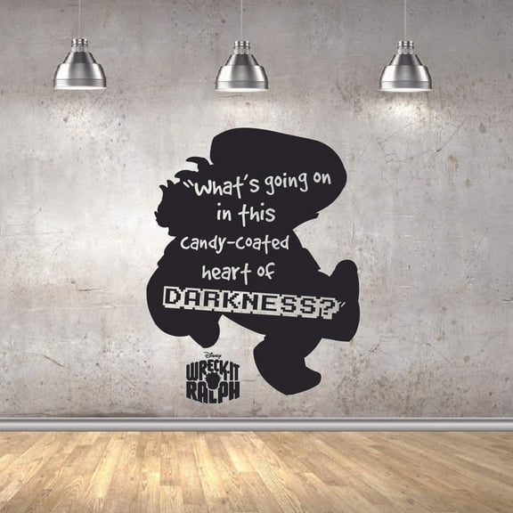 Whats Going On In This Candy Coated Heart Of Darkness Wreck It Ralph Vinyl Wall Art Sticker Wall Decal Decoration For Home Room Wall Boys Girls Room Playroom Wall Décor Décor Design Size (40x40 inch)