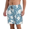 thumbnail image 2 of Kdxio Lilies Flowers Pattern Mens Casual Shorts - Drawstring Summer Beach Sports Shorts for Men, 2 of 9
