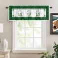thumbnail image 2 of Kitchen Valances for Window, St. Patrick's Day Dwarfs with Buffalo Plaid Border Light Filtering Rod Pocket Valance Curtain, Irish Theme Short Curtains Window Topper for Bedroom Living Room 42x12in, 2 of 9