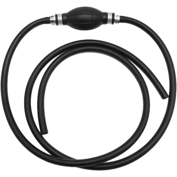 3/8 Inch ID Nylon Braided Fuel Hose, 6 Feet Length Outboard Motor Fuel Line Assembly with Primer Hand Pump Bulb for Marine Boats, RVs, Tractors