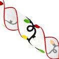 thumbnail image 2 of Vickerman 4" x 5 Yards White Tri Colour Embr Branch Living Fused Ribbon., 2 of 3
