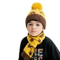 thumbnail image 1 of Seyurigaoka Autumn and winter thick knitted woolen hat and scarf 2-piece set, 1 of 7