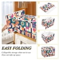 thumbnail image 2 of Yayeee Collapsible Cube Storage Bin with Lid Fabric Closet Decorative Basket with Handles, Orange Geometric, 2 of 7