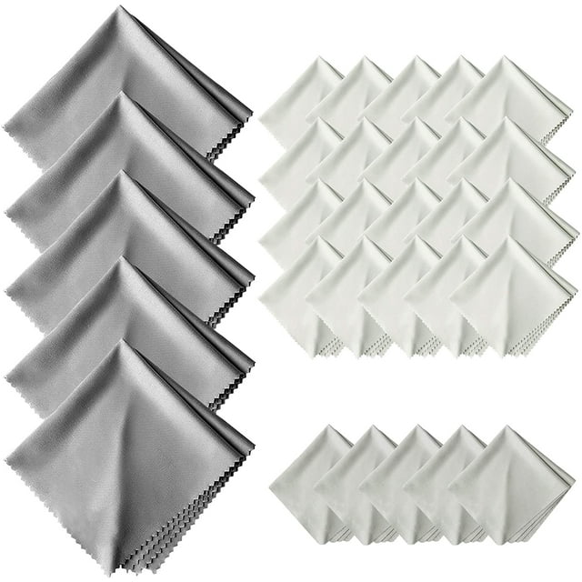 Eyeglasses Cleaning Cloths, Screens, Lens Wipe for All Electronic Device Screens(5 Pack Anti-Fog Wipe, 5 Pack Large Size and 20 Pack Small Size Microfiber Cleaning Cloths)