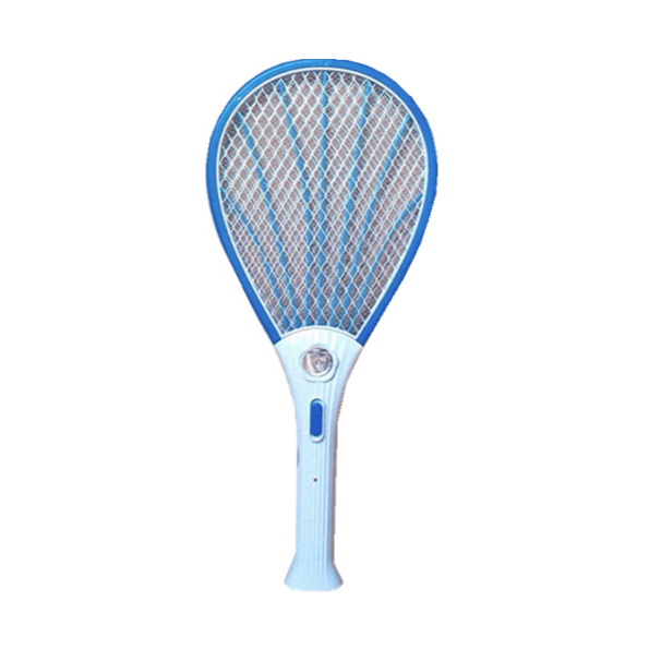 Tregini Mini Electric Fly Swatter Rechargeable Bug Zapper Tennis Racket with Safe to Touch Mesh Net and Built-in Flashlight Mosquitoes and Bugs Gnats Kills Insects 