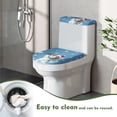 thumbnail image 4 of HELLHERO Toilet Lid Seat Cover Set, Elastic Bottom Fits All Toilet Shapes Elastic Installation, Fashion Stretch Soft, Bathroom Seat Covers, Dog and Bird, 4 of 7