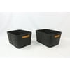 Mainstays Medium Rectangle Felt Basket, Dark Gray, Set of 2