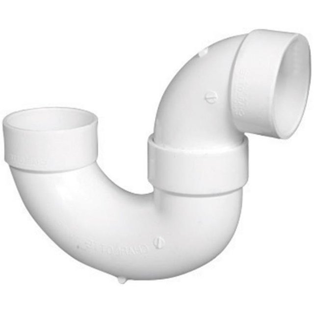 PVC00706X1000 PVC Dwv P-Trap with Solvent Weld Joint, 3 in.