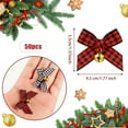 thumbnail image 3 of Dalrosia 50PCS Christmas Bow with Bell Mini Plaid Bows Buffalo Plaid Bow Gingham Bow Xmas Bells for Christmas Tree Crafts Home Decoration DIY Making Ornament, 3 of 5