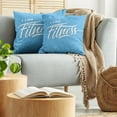 thumbnail image 5 of Ambesonne Fitness Throw Pillow Cover 2 Pack, I Like Fitness Words, 18", Pale Blue and White, 5 of 7