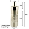 thumbnail image 3 of diollo Stainless Steel Tall Hammered Cocktail Shaker with Strainer - 1000 ml, 3 of 5