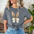 thumbnail image 2 of Mujeres Pantalones Cortos de Manga Corta Impresa Floral Cuello Redondo Superior / Camisa Poliéster, Blusa Casual de Moda para el Uso Diario Del Hogar, 2 of 5