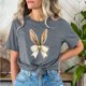 thumbnail image 2 of Mujeres Pantalones Cortos de Manga Corta Impresa Floral Cuello Redondo Superior / Camisa Poliéster, Blusa Casual de Moda para el Uso Diario Del Hogar, 2 of 5