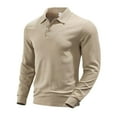 thumbnail image 5 of Snndgx Shirts for Men Collared Neck Long Sleeve 1/4 Button Outdoor Actives Casual Going out Shirts, 5 of 8