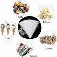 thumbnail image 4 of 100 Pack Transparent Cone Bags, 25x13cm Cellophane Sweets Wrappers with Twist Ties for Food Storage, 4 of 5