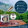 thumbnail image 3 of FinalPress Original Coffee & Tea Maker &acirc; Portable Stainless Steel Micro French Press &acirc; Patented 3-in-1 Technology for H, 3 of 6
