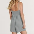 thumbnail image 4 of LOVZFMLL Combishort Décontracté à Bretelles pour Femmes, Couleur Unie, Gris Foncé TTG, 4 of 8