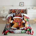 thumbnail image 2 of Manfei Christmas Gingerbread Man Bedding Comforter Set,Candy Cane Twin Comforter Sets,Colorful Xmas Ball Bedding Set For Teens,Super Cozy Room Decor Reversible,2-Piece, 2 of 8