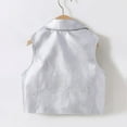 thumbnail image 3 of Ecqkame Children's Faux Leather Vests Sleeveless Motorcycle Jacket Solid Color Zipper Pockets Coat for Boys Girls 1-10 Years White 110, 3 of 8