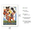 thumbnail image 2 of The Marx Brothers’ A Day at the Races (Un Jour Aux Courses) - Vintage Belgium Film Movie Poster c.1935 - Bamboo Fine Art 290gsm Paper Print (Unframed) 24x32in, 2 of 4