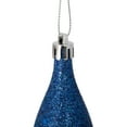thumbnail image 2 of Vickerman 5.5" Midnight Blue Finial Drop Christmas Ornament, Assorted 4 Finish, 8 per Pack, 2 of 4