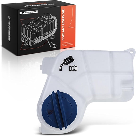 A-Premium Engine Coolant Overflow Reservoir Bottle Tank [with Cap & Sensor] Compatible with Audi A4 2002-2009, A4 Quattro 2002-2010, [1.8L 2.0L 3.2L], Replace# 376737131