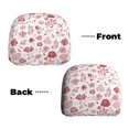 thumbnail image 6 of Kdxio Flower Leaves Pattern Print 2 Piece Car Head Rest Covers Set Auto Front/Rear Seats Headrest Cover Universal Fit Most Cars,Sedan, SUV, 6 of 9