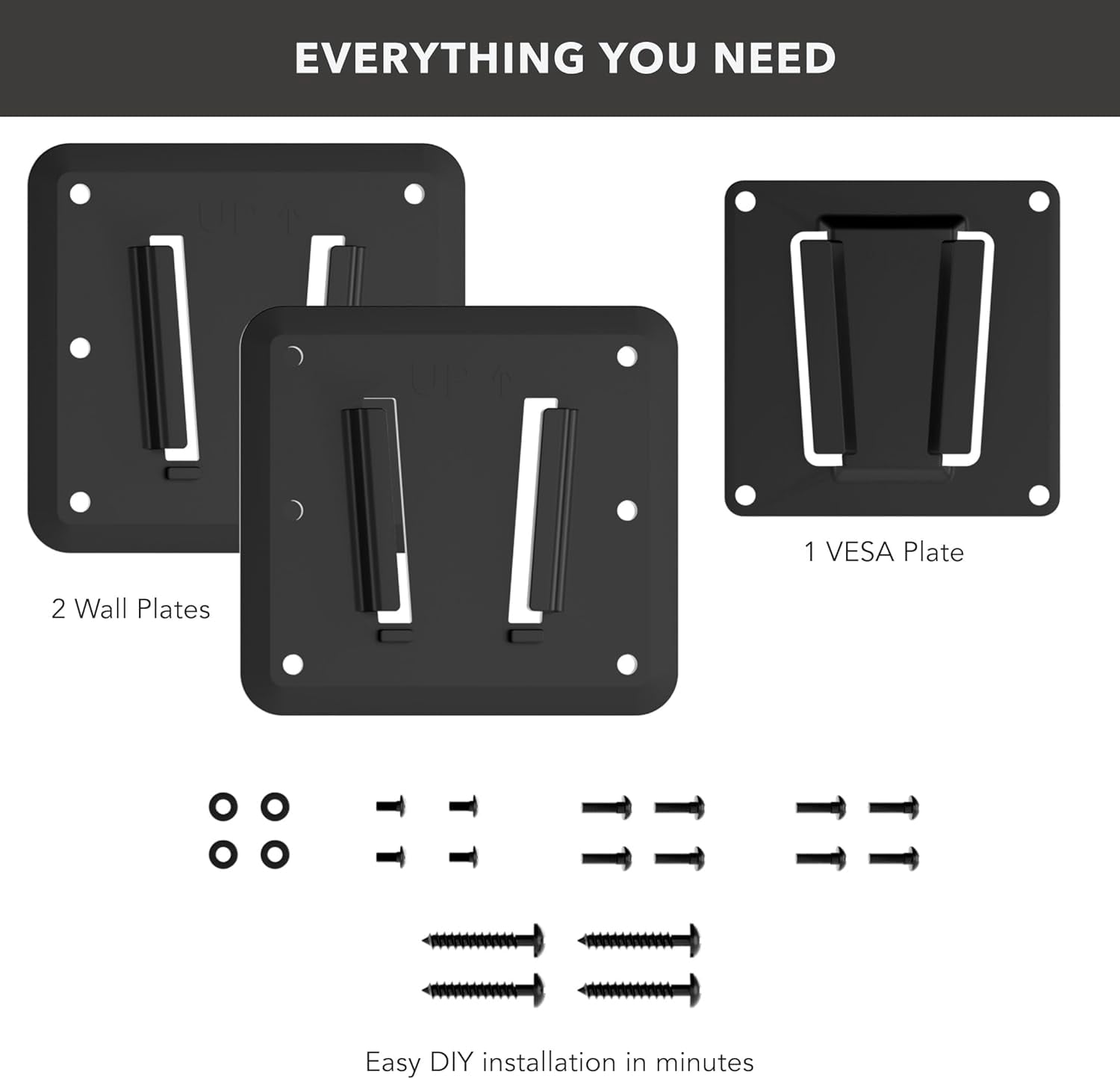 Mount-It! RV TV Mount, Rust-Proof Polymer, Dual Wall Plates & Quick-Release, Ultra-Slim 0.7" Profile, Fits 13-43" TVs up to 30 lbs, VESA 75x75 & 100x100, Indoor/Outdoor Camper Bracket