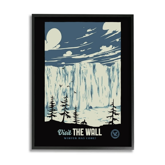 Stupell Industries Winter Has Come Fantasy Landscape Graphic Art Black Framed Art Print Wall Art, Design by Matheus Lopes Castro