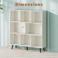 thumbnail image 3 of Gymax 8 Cube Bookcase 3-Tier Modern Storage Organizer w/ 5 Metal Legs Bookshelves, 3 of 10