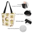 thumbnail image 5 of Vsdgher Frogs print Reusable Shopping Grocery Bags for Women Shopping with Pouch Foldable Pouch Lightweight Polyester Fabric, 5 of 6
