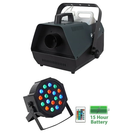 American DJ Fog Fury 3000w DMX Fog Machine With Wired Remote Battery Par Light