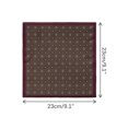 thumbnail image 2 of INSPIRE CHIC Men's Pocket Squares Flower Patterned Handkerchiefs with Solid Trim for Wedding Party Brown One Size, 2 of 4