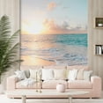 thumbnail image 3 of Idea4wall 3pcs Mural Romantic Beach Sea Wave Stick Wallpaper Removable Wall Murals Large Wall Stickers for Home Decoration, 108"x72", 3 of 5