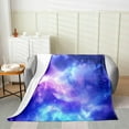 thumbnail image 2 of Purple Galaxy Throw Blanket for Kids Teens Girls Boys,Glitter Starry Sky Fleece Blanket All Season,Out Space Universe Star Flannel Blanket Baby 30x40 Bedroom Decor,Nebula Art Bed Blanket Lightweight, 2 of 7