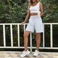 thumbnail image 6 of Women's Hiking Cargo Shorts Lightweight Quick Dry Summer Casual Athletic Shorts Camping Travel Pockets by Yigetop White 2XL, 6 of 7