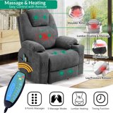 MCombo Large Power Lift Recliner Chair With Vibration Massage And Heat For Elderly Faux Leather Cream White
