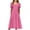 Hot Pink, variant on LOVZFMLL Women's Dresses Summer Pockets Knee Length Teacher Casual Dresses Short Sleeve Crew Neck Midi Work Travel Outfits Wine S