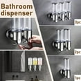 thumbnail image 3 of Bathroom Storage Shampoo And Conditioner Dispenser Shower Dispenser Drillless Shower Soap Dispenser Bathroom Wall Mounted Shampoo Conditioner Body Wash Dispenser, 3 of 3