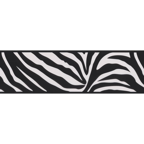 Brewster Zebra Crossing Zebra Wall Border
