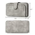 thumbnail image 4 of Pearl Angeli RFID Wallets Women's Fashion PU Leather Trifold Clutch Long Ladies Purse Credit Card Holder Wallet Organizer（Grey）, 4 of 6