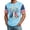 Light Blue, variant on Independence Day Shirts for Men USA Flag Spliced Patriotic 250 USA Anniversary Men's Shirts Crew Neck Short Sleeve Fourth of July Shirts, White XL