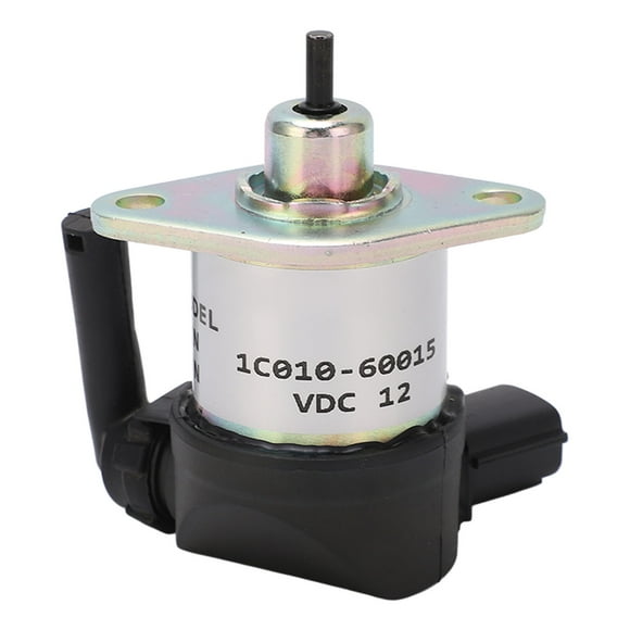 Yazoeia Shut Off Solenoid Valve 1C010‑60015 Aluminum Alloy Fuel Shutdown Valve for Kubota V1505 V3300 DC12V GY228-72033
