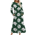 thumbnail image 1 of Robe Décontractée Imprimée à Manches Longues et Col Rond pour Femmes, 1 of 5
