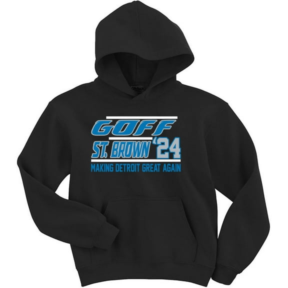 Jared Goff Amon-Ra St. Brown Lions 2024 Hooded Sweatshirt Hoodie
