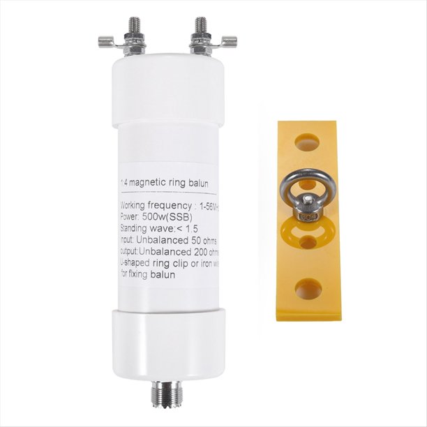 Antena Balun 1:4 de 500 W, Entrada de 1-56 MHz, 50 Ω A Salida de 200 Ω para Antena Dipolo/Windom de Corta SSB AM FM