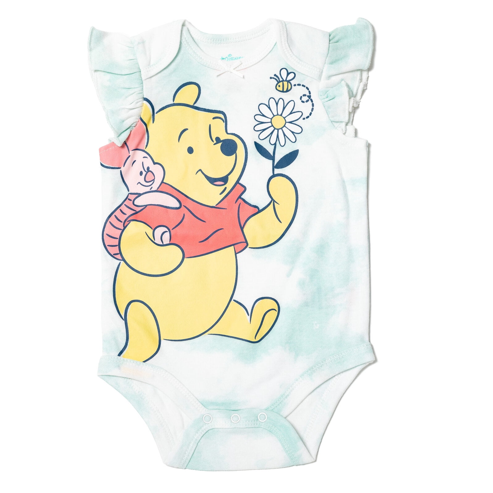 Disney Winnie the Pooh Eeyore Tigger Newborn Baby Girls 5 Pack Bodysuits Newborn to Infant