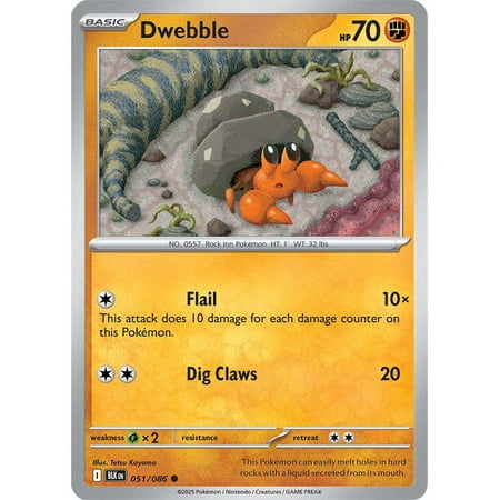 Pokemon Black Bolt Common Dwebble #51